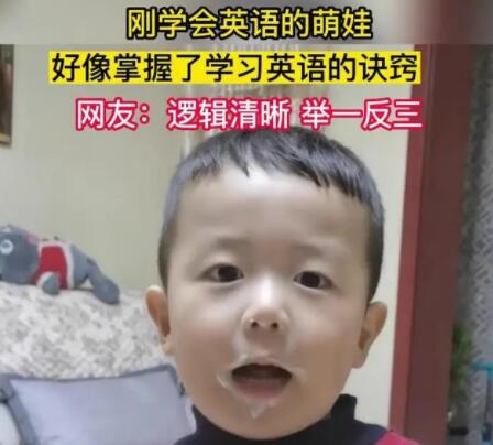 萌娃觉得自己掌握了英语的窍门 照片曝光直接让人大呼意外