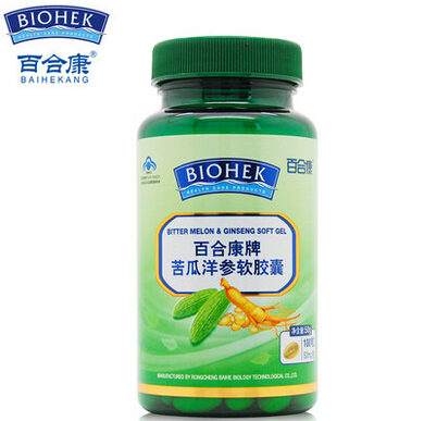 百合康牌苦瓜洋参软胶囊