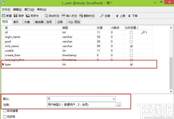 在MySQL数据库中，如何为下拉单选设置默认值？