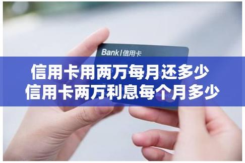 如何计算每月需偿还的2万信用卡债务？