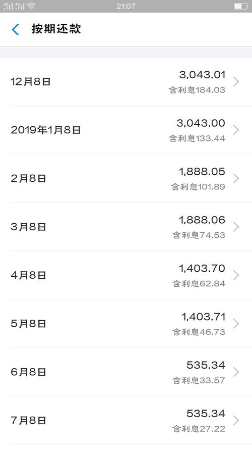 花呗3000元分期还款，每期需还多少钱？