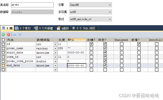 如何在MySQL数据库中设置消息创建时间？