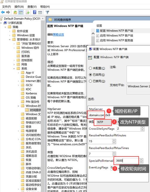 如何正确配置NTP时间服务器以确保网络同步精度？