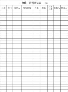 笔记本电脑领用登记表 笔记本电脑领用单-图2