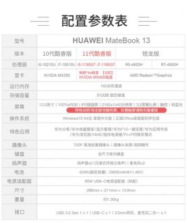 华为笔记本13配置_华为笔记本配置怎么样-图1