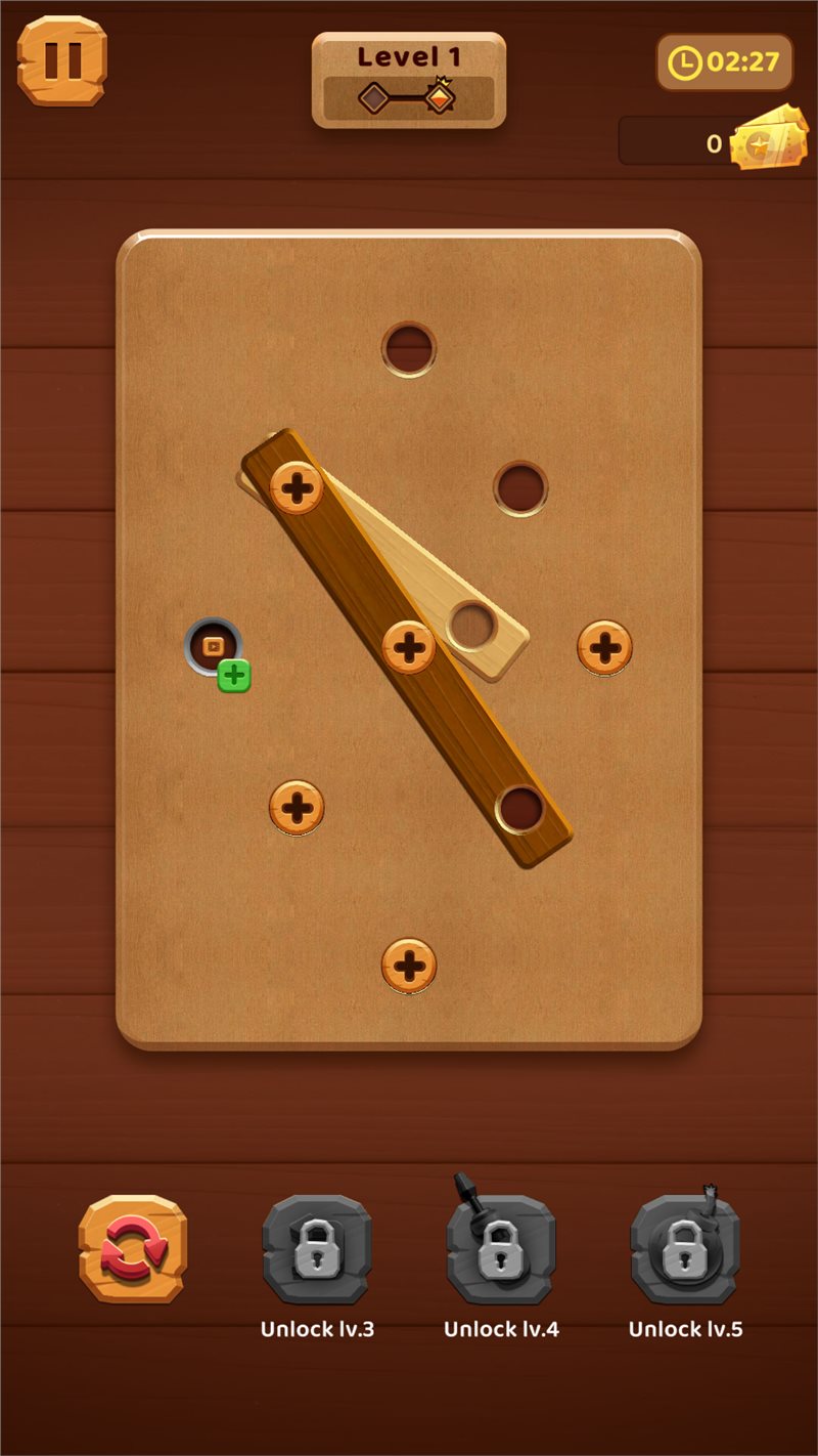 螺母与螺栓拧和分类(Nuts Bolts Wood Screw Puzzle)