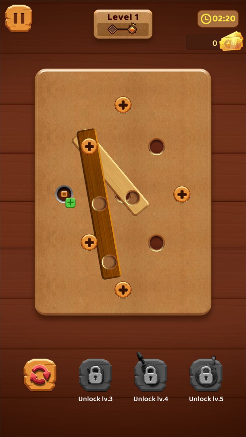 螺母与螺栓拧和分类(Nuts Bolts Wood Screw Puzzle)