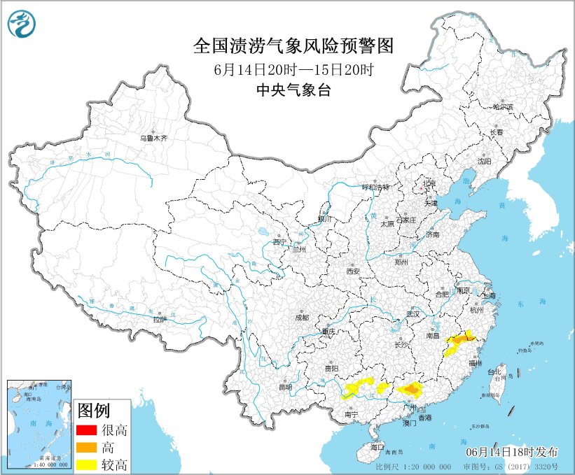 中央气象台发布渍涝风险气象预报：广西北部等地部分地区发生渍涝的气象风险较高