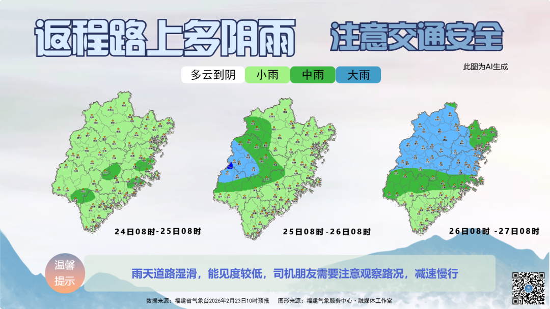 福州降温降雨 未来一周将在阴雨中度过