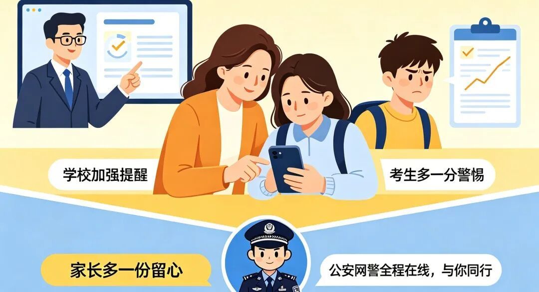 网警公布6类高发涉考网络风险