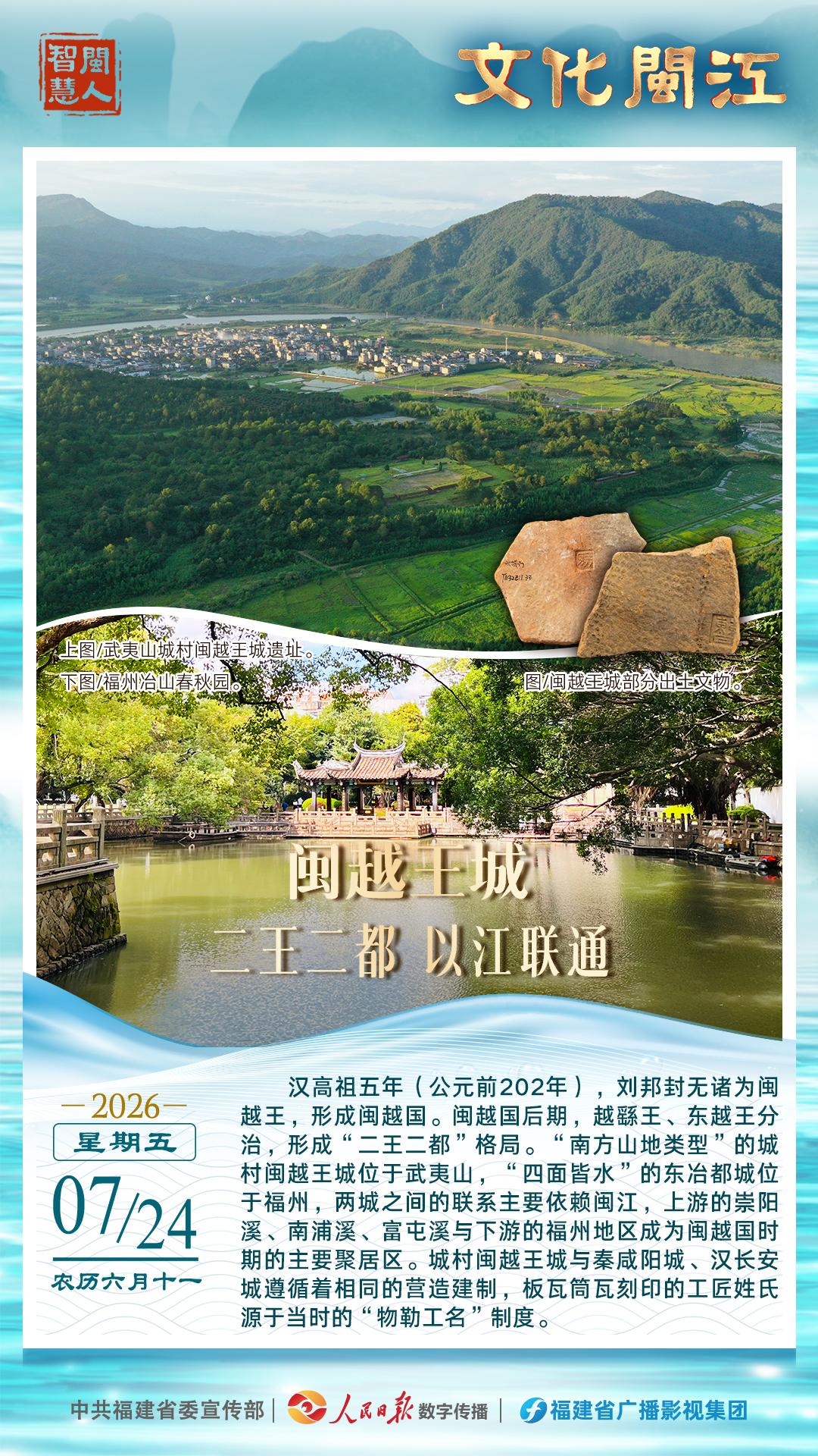 闽人智慧 | 闽越王城：二王二都 以江联通