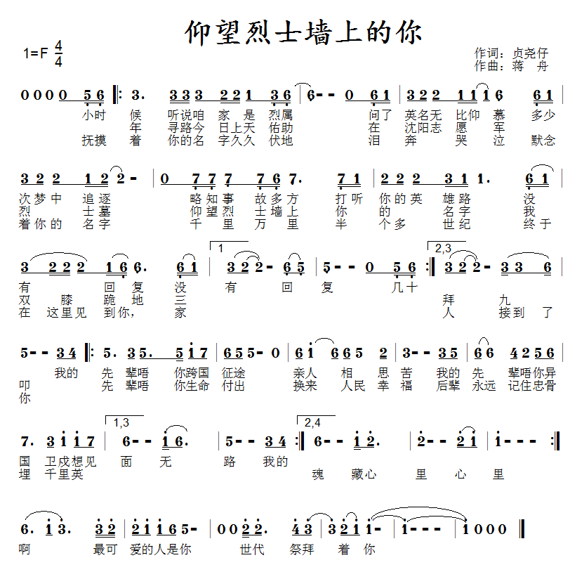 《无名英雄组歌》之《仰望烈士墙上的你》发布