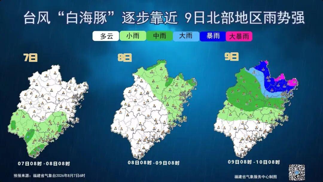 台风“白海豚”逼近,福建北部地区将迎明显风雨 台风“白海豚”逼近,福建北部地区将迎明显风雨