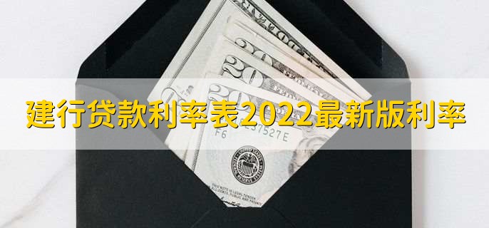 建行贷款利率表2022最新版利率，分为以下两种
