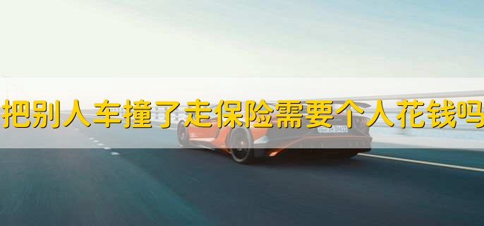 把别人车撞了走保险需要个人花钱吗,有以下五点
