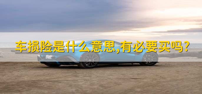 车损险是什么意思,有必要买吗