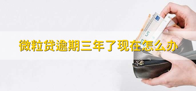 微粒贷逾期三年了现在怎么办,有以下两点