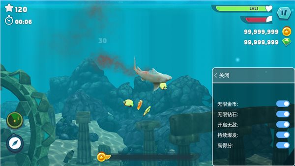 饥饿鲨进化最新破解版无限钻石版