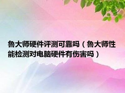 鲁大师性能检测要多久_鲁大师性能测试好慢_鲁大师性能检测慢