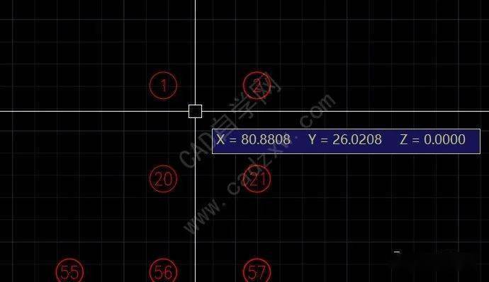 cad上怎么看一个点的坐标_坐标点在cad怎么显示_cad坐标点怎么看