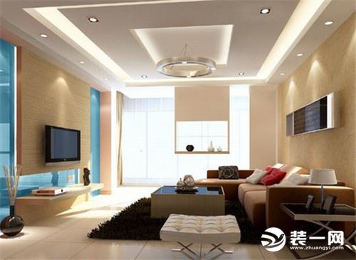 石膏板客厅吊顶装修效果图