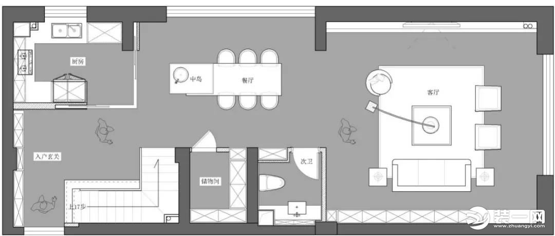 简约风格复式三居室装修效果图