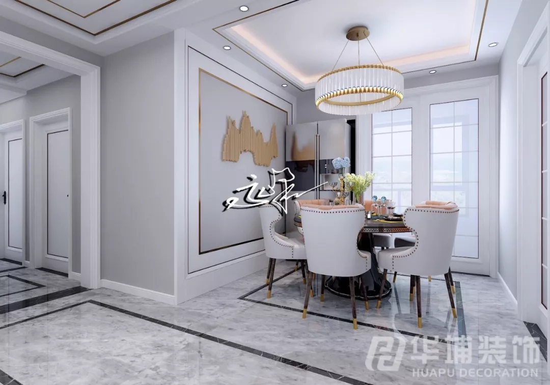 郑州上海华埔装饰简欧风格客厅装修效果图