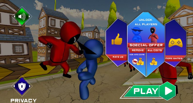 街头火柴人拳击3D（Street Stickman Boxing Squid）