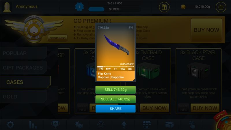 CSGO开箱模拟器破解版下载-CSGO开箱模拟器破解版无限金币下载