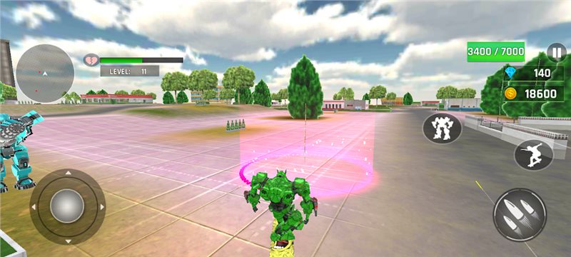 绿色变形机器人大冒险Army BusRobotGame