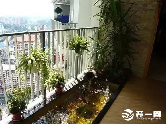 阳台假山鱼池设计图