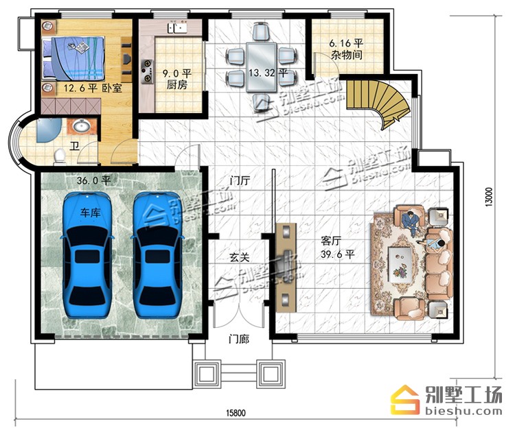 双车库别墅格局设计