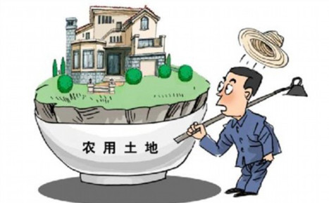 农村用地创意插画