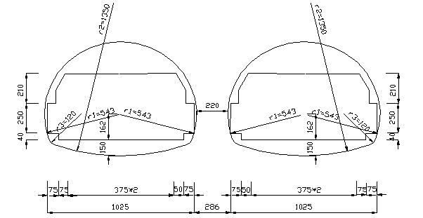 双跨连拱隧道的施工过程模拟和测试分析