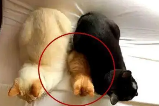三只猫拍合照，中间的小猫被“排挤”，猫：等我长大你们会后悔