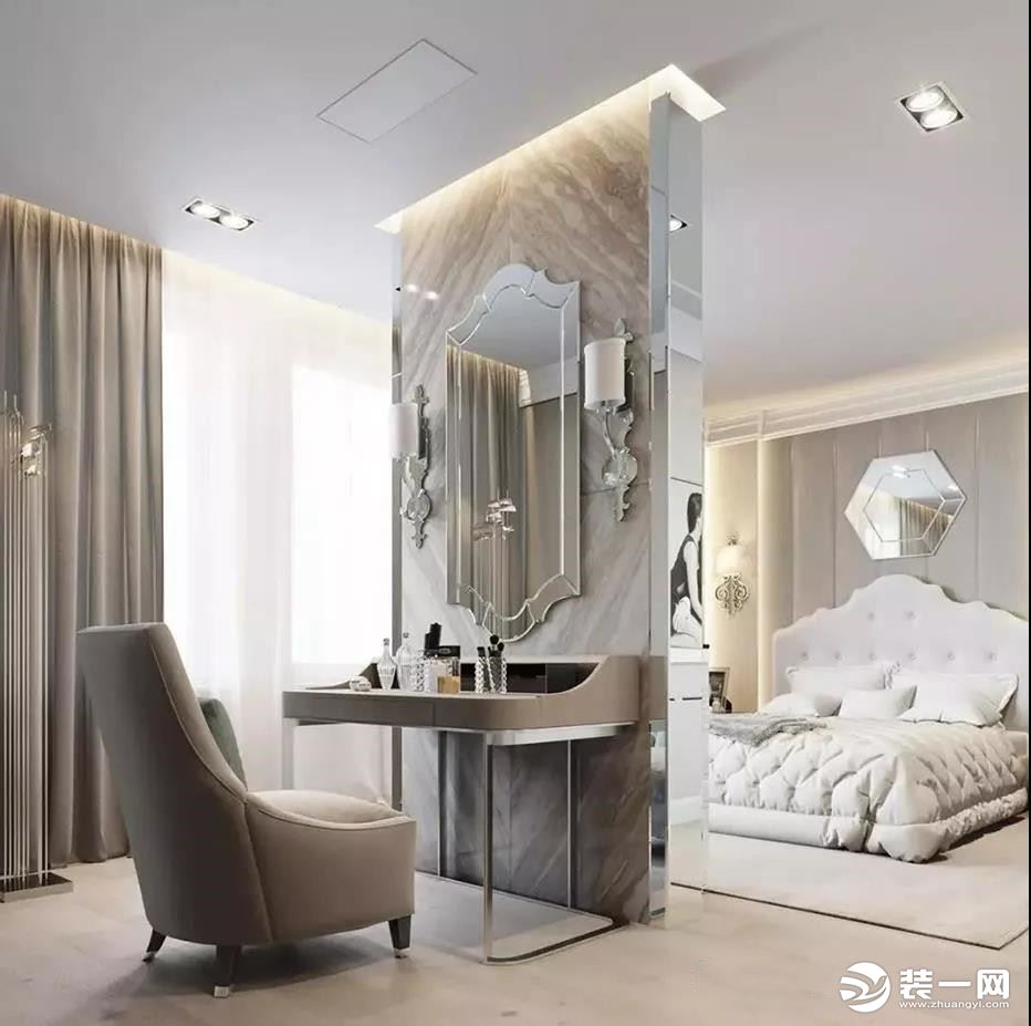 家居一体化设计 一体化衣柜+梳妆台 图片