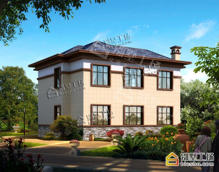 最漂亮的农村二层小楼背面效果图