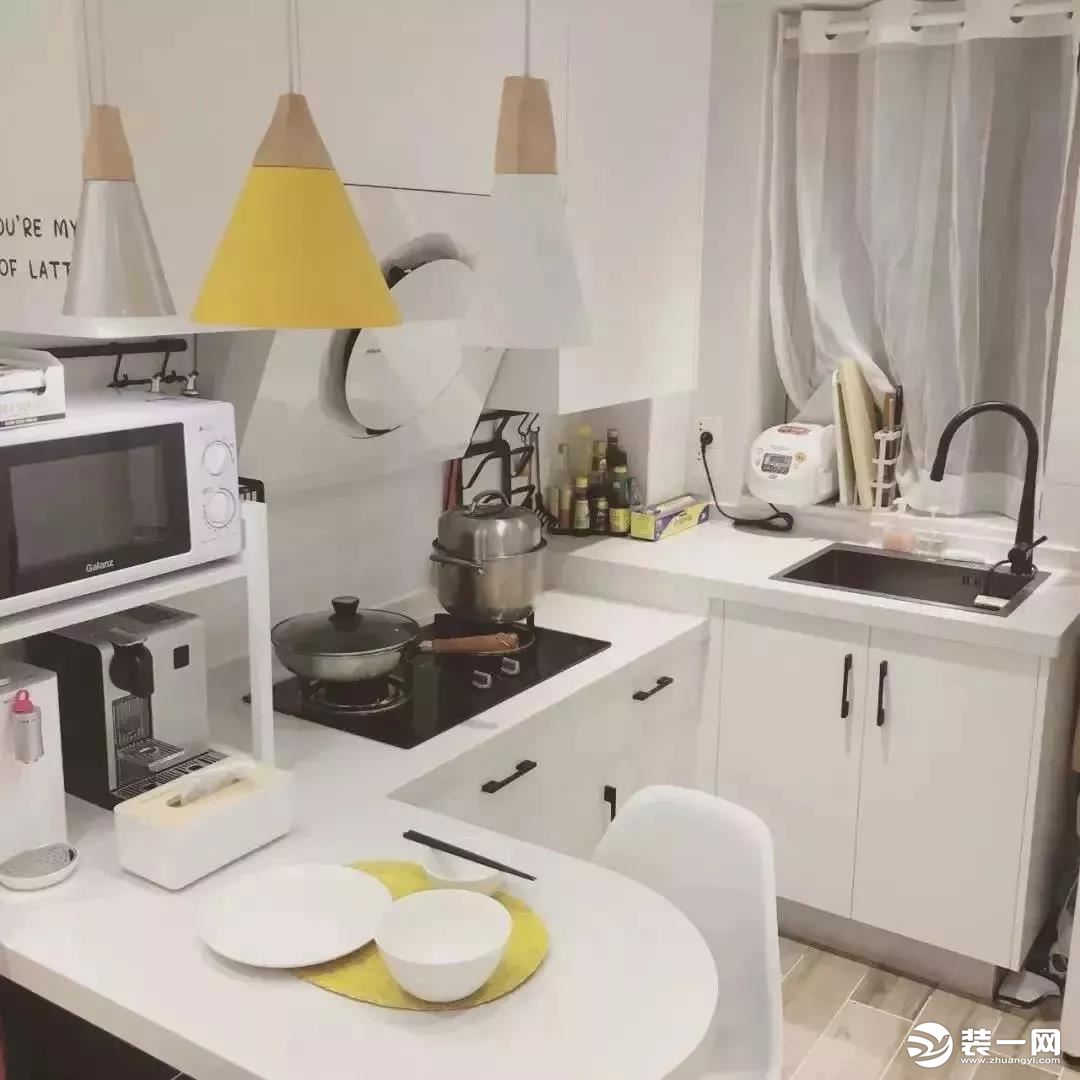 厨房高低台面效果图