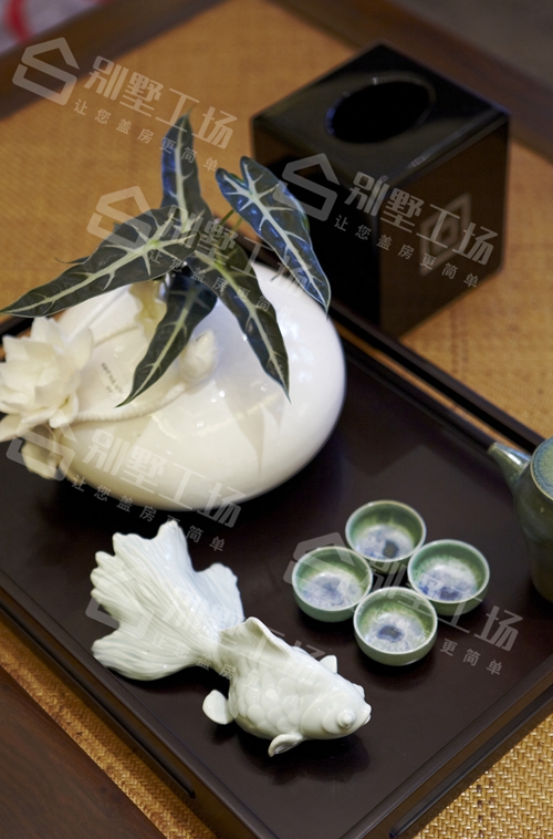 三层中式别墅客厅细节装修图片
