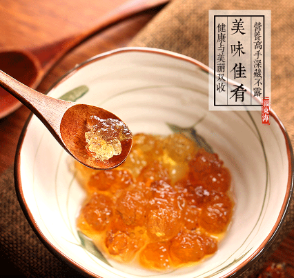 云南桃花泪桃胶泡发后