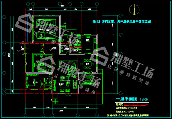 360平米带双车库CAD图 360平米带双车库CAD图
