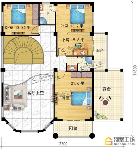 别墅的二层户型设计图