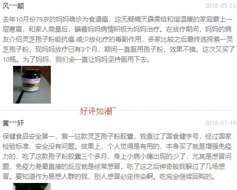 紫一灵芝孢子粉评价