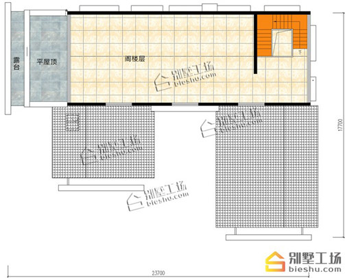 农村合院式别墅二层半设计平面图 农村合院式别墅二层半设计平面图
