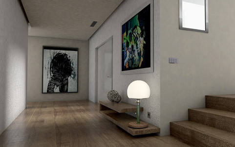 房间中的木地板