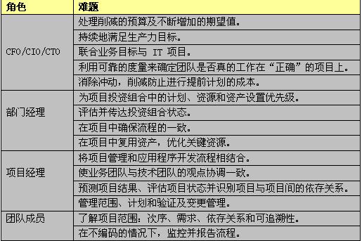 项目群组管理(PPM):联合业务(表)