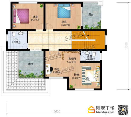 三层独栋复式别墅三层