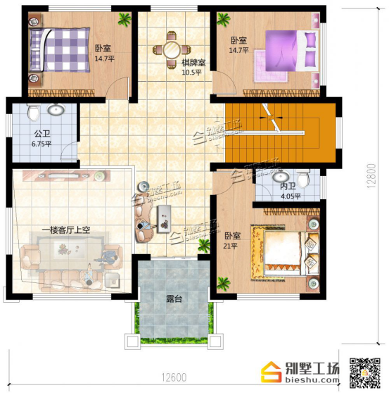 三层独栋复式别墅二层