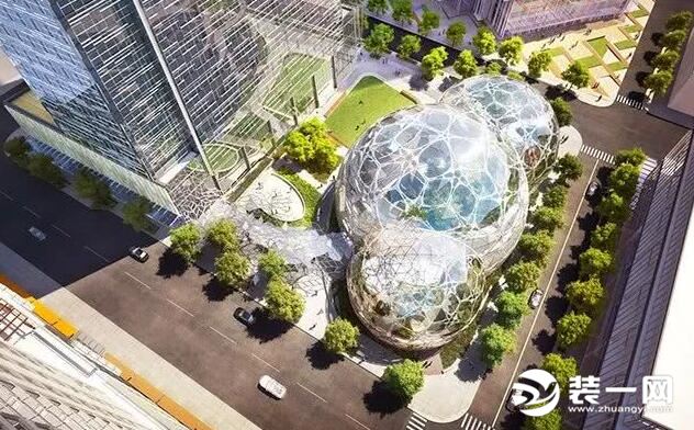 办公室装修实景图 亚马逊新总部大楼 国外办公室装修效果图