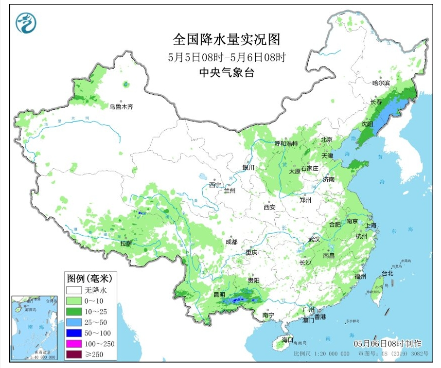 南方强降雨减弱 局地仍有分散性降雨 注意防范雷暴大风和次生灾害